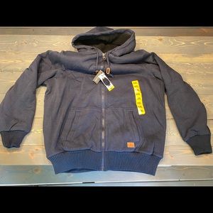 Buffalo David Bitton Men’s Navy Hoodie with Sherpa